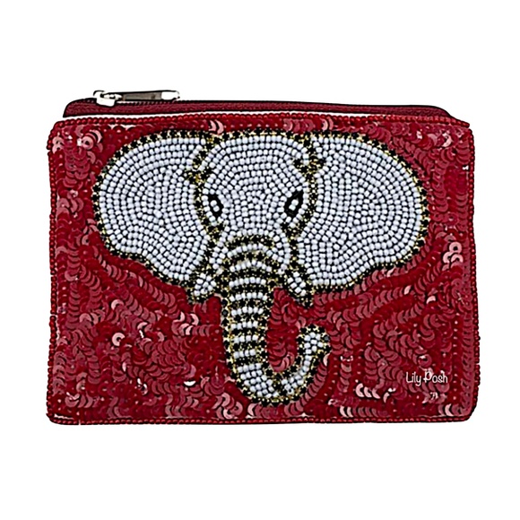Alabama Crimson Tide Roll Tide Football Coin Purse, Elephant Coin Pouch,… - Picture 1 of 2